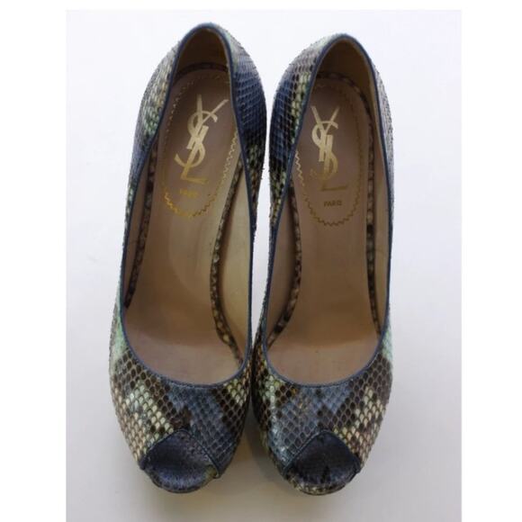 "SAVED FOR CARINE" Yves Saint Laurent YSL Sz 36.5 EU, (6 -6.5 US) Python  Pumps - Picture 2 of 6